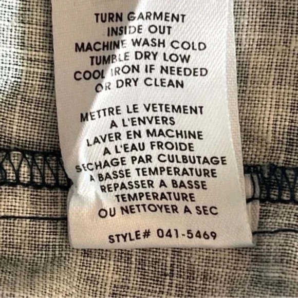 Nanette Lepore | Blue Washed Away Wide Leg Linen Blend Pants, Size 2 - Picture 8 of 8